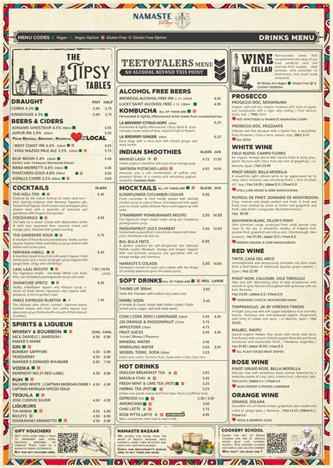 the village restaurant norwich menu.